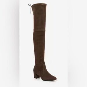 Stuart Weitzman dark brown‎ suede string tie Genna 25 Over-The-Knee Boots size 6